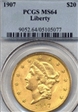 1907 $20 Liberty MS64
