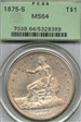 1875-S T$1 MS64