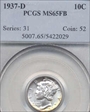 1937-D 10C MS65FB