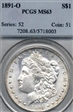 1891-O $1 MS63