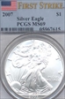 2007 $1 Silver Eagle First Strike MS69