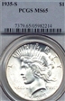 1935-S $1 MS65