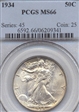 1934 50C MS66