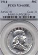 1961 50C MS64FBL