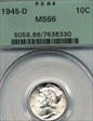 1945-D 10C MS66