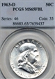 1963-D 50C MS65FBL