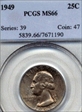 1949 25C MS66