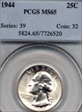 1944 25C MS65