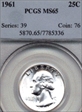 1961 25C MS65