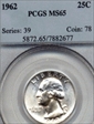 1962 25C MS65