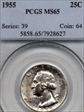 1955 25C MS65