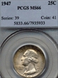 1947 25C MS66