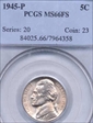 1945-P 5C MS66FS