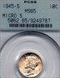 1945-S 10C Micro S MS65