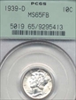1939-D 10C MS65FB