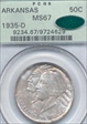 1935-D 50C Arkansas MS67