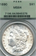 1890 $1 MS64