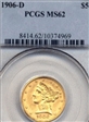 1906-D $5 MS62