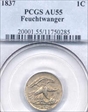 1837 NY 1C HT-268, Feuchtwanger's AU55