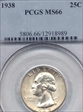 1938 25C MS66