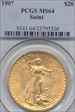1907 $20 Saint-Gaudens MS64