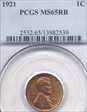 1921 1C MS65RB