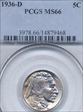 1936-D 5C MS66