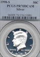 1998-S 50C Silver PR70DCAM