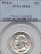 1932-D 25C MS63