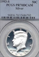 1993-S 50C Silver PR70DCAM