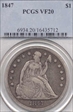 1847 $1 VF20