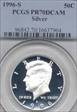 1996-S 50C Silver PR70DCAM