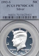 1992-S 50C Silver PR70DCAM