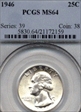 1946 25C MS64