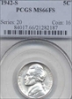 1942-S 5C MS66FS