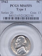1942 5C Nickel MS65FS