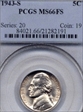 1943-S 5C MS66FS
