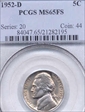 1952-D 5C MS65FS