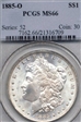 1885-O $1 MS66