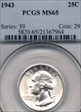 1943 25C MS65