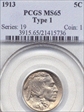 1913 5C Type 1 MS65
