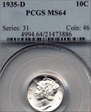 1935-D 10C MS64