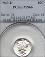 1940-D 10C MS66