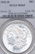 1921-D $1 MS65