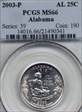 2003-P 25C Alabama MS66