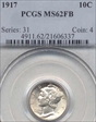 1917 10C MS62FB