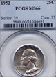 1952 25C MS66