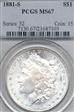 1881-S $1 MS67