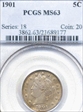 1901 5C MS63