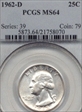 1962-D 25C MS64